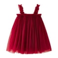 thumbnail image 1 of Lullu Summer Girls Sleeveless Tutu Dress A-Line Tulle Party Princess Dress, Sizes 12M-6Y, 1 of 4