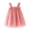 thumbnail image 1 of Lullu Summer Girls Sleeveless Tutu Dress A-Line Tulle Party Princess Dress, Sizes 12M-6Y, 1 of 5