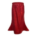 thumbnail image 1 of Lullu Girls Shiny Metallic Checkered Skirt Pull-On Dance Party Fishtail Skirt, 1 of 3