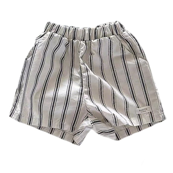 Lullu Toddler Boys Lightweight Striped Shorts Summer Casual Breathable Pull On Shorts