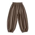 thumbnail image 1 of Lullu Toddler Boys Pants Casual Lightweight Loose Fit Trousers Summer Breathable Pants, Khaki, 1 of 6
