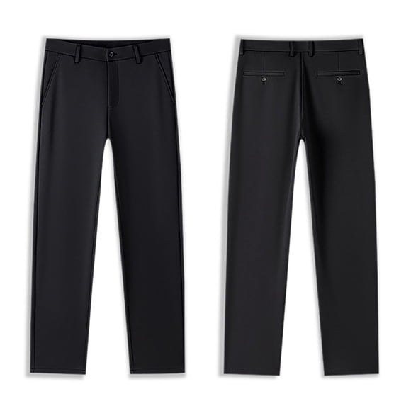 Lullu Toddler Boys Suit Pants Classic Straight Fit Stretch Trousers Formal Dress Pants