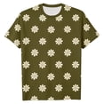 thumbnail image 1 of Lullu Toddler Girls Casual Flower Print Short Sleeve T-Shirt Summer T Shirt, Sizes 3-4, 1 of 3