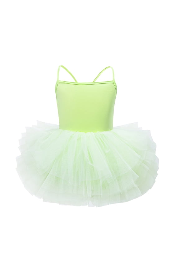 Toddler Girls Cross-Back Ballet Dance Dress Ballerina Gymnastics Tutu Skirt Leotard