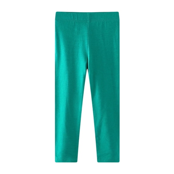 Lullu Toddler Girls Soft Stretch Leggings Casual Solid Pull On Comfy Knit Pants