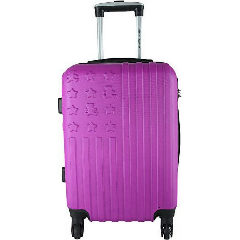 Lulu Castagnette 3 piece Hardside Spinner Luggage Set Magenta