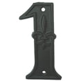 thumbnail image 1 of Lulu Decor, Cast Iron House Number 1 Vintage Black Finish with Fleur De Lis (# 1), 1 of 3