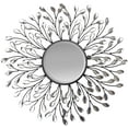 thumbnail image 1 of Lulu Decor, Decorative Crystal Metal Vine Wall Mirror, Beveled Mirror, Frame Measures 24", Mirror Measures 11", Perfect for Housewarming Gift (L72MC), 1 of 4