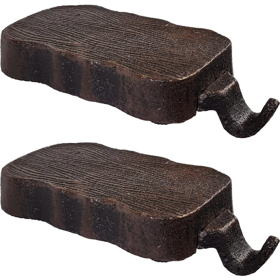 Lulu Decor, Low Profile Christmas Stocking Holders, Set of 2 Bases, Strong Heavy Stocking Holders (Log Design)