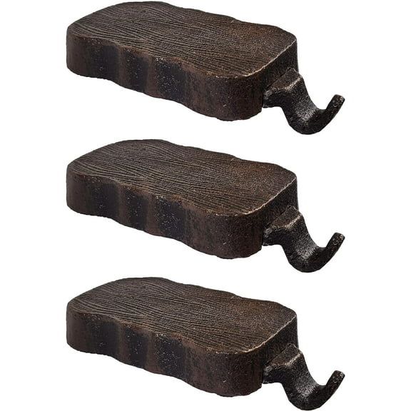 Lulu Decor, Low Profile Christmas Stocking Holders, Set of 3 Bases, Strong Heavy Stocking Holders (Log Design)