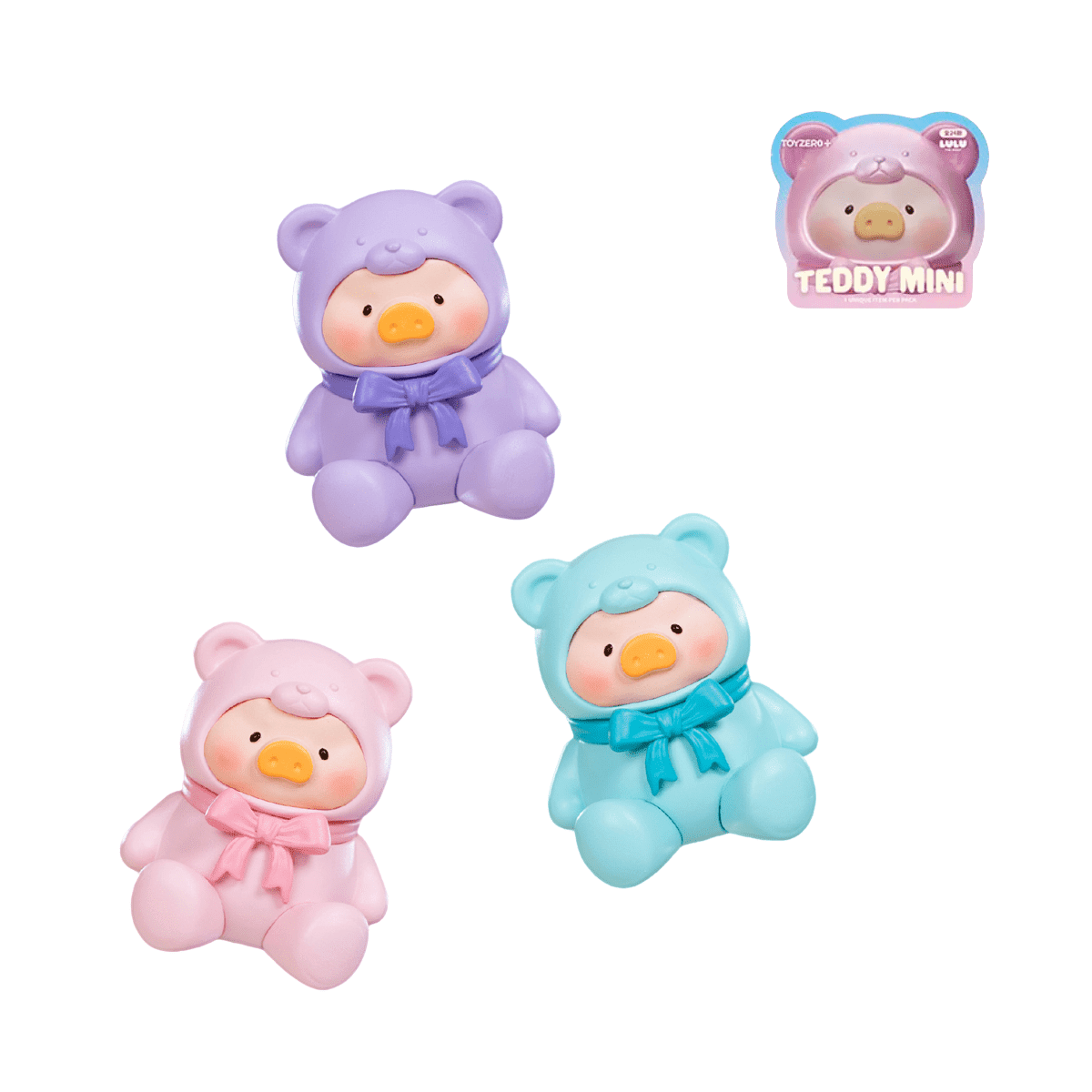 Lulu The Piggy Blind Bags 24PCs -Teddy Mini Blind Bags Mini Figurine Mystery Bags Toys Blind Boxes Cute Animal Figures Collectible Toys Home Desk Decoration, Holiday Birthday Gifts