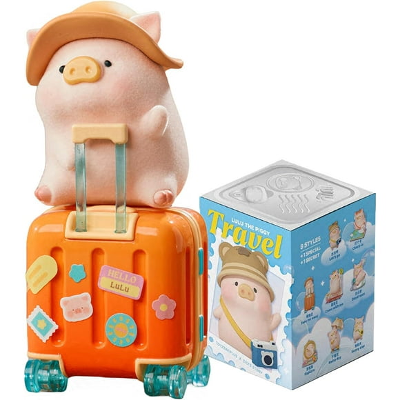Lulu The Piggy Travel Series 1PC Cute Pig Blind Box Figures Collectible Toys Birthday Gift,2.75 Inches Cute Little Pig Toy,Fun Dcor & Gift,Birthday Gifts for Boys Girls Kids Adults(Random Shipment)