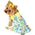 thumbnail image 1 of Lulu - Pink & Blue Floral Dog Dress with Yellow Bow, 1 of 1