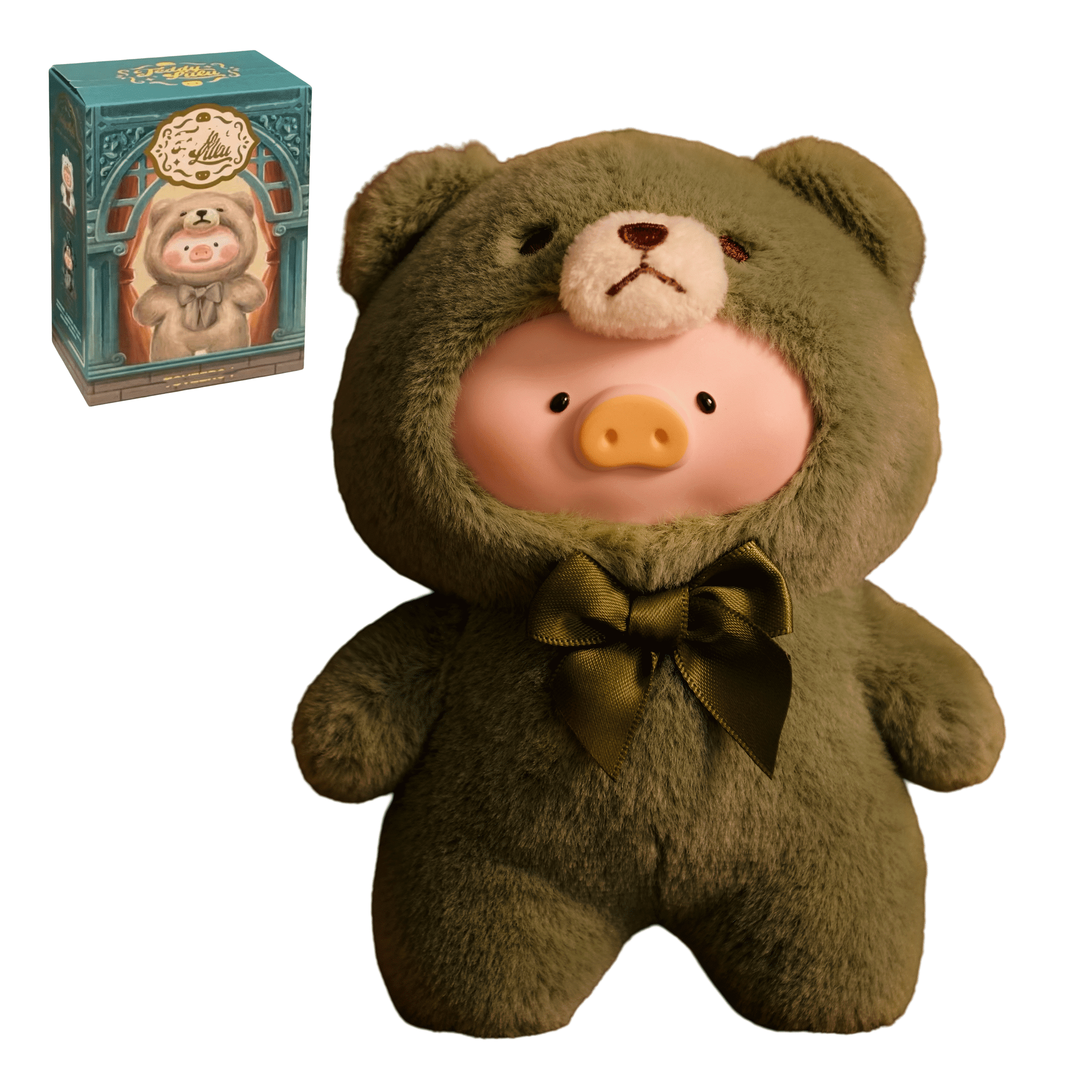 Lulu The Piggy Pig Vintage Bear Blind Box Figures 1PC Plush Pendant Cute Collectible Toys Birthday Gifts