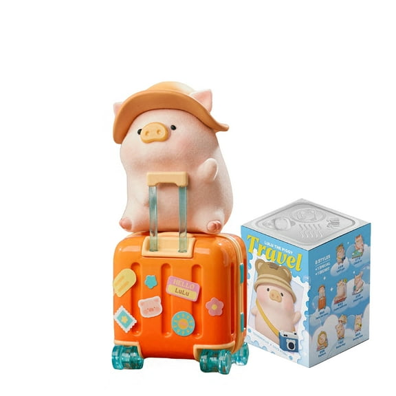 Lulu The Piggy Travel Series 1PC Cute Pig Blind Box Figures Collectible Toys Birthday Gift