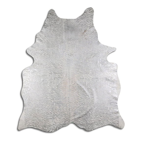 Lulu cowhide rugs for sale SILVER BABY ZEBRA ON WHITE rug