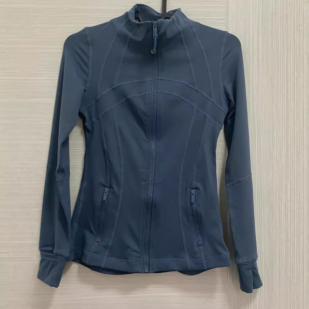 Lulu with Define Women‘s Vertical Collar Yoga Clothes Slim Fit Running