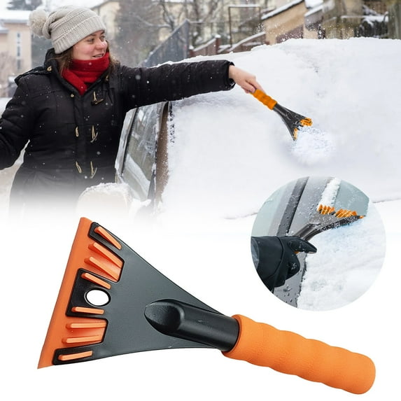 Luluganb 1 Pack Ice Scraper for Car Windshield 10 Inch Snow Scraper for Car Near Indestructible Freezer Remover with Ergonomic Foam Grip for Truck Window