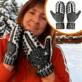 thumbnail image 1 of Luluganb Personality Hidden Knit Mittens Warm Outdoor Hand With,funny gloves,mittens for women,Cozy Knit with A Hidden Attitude,Hand Knitted Winter Warm Gloves, 1 of 5