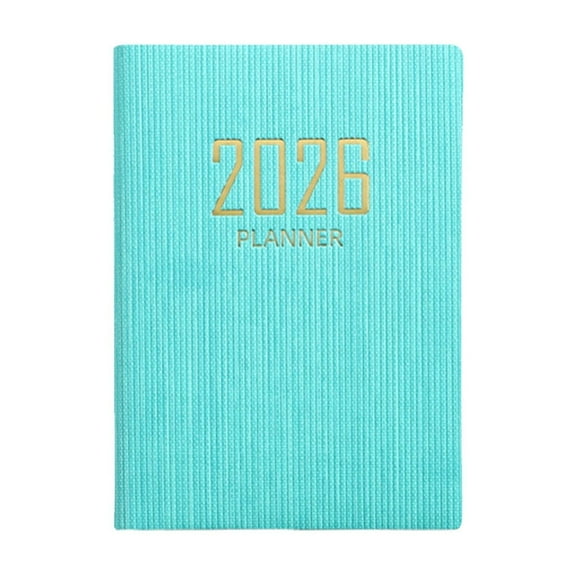 Luluganb Pocket Calendar Weekly Planner - 2026 A6 Slim Travel Notebook Organizer,Thick Ink Resistant,Leather Hardcover Cover Design,for Office Home Purse Scheduling Planning Supplies,Green