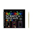 thumbnail image 1 of Luluganb Rainbow Scratch Art for Kids,Rainbow Scratch Paper Crafts Note for Age 3-10,Arts and Crafts for Kids,Birthday Presents for Boys Girls,Black, 1 of 9