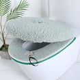 thumbnail image 1 of Luluganb Toilet Seat Cover and Toilet Lid Cover Set,Soft Toilet Seat Cushion with Zipper Adjustable Rubber Backing Toilet Seat Warmer Bathroom Decor and Accessories, 1 of 9