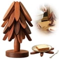 thumbnail image 1 of Luluganb Wooden Trivets for Hot Dishes,Tree Shape Trivet Set,Wooden Christmas Tree Trivets for Hot Dish,Pot,Bowl,Teapot, 1 of 10