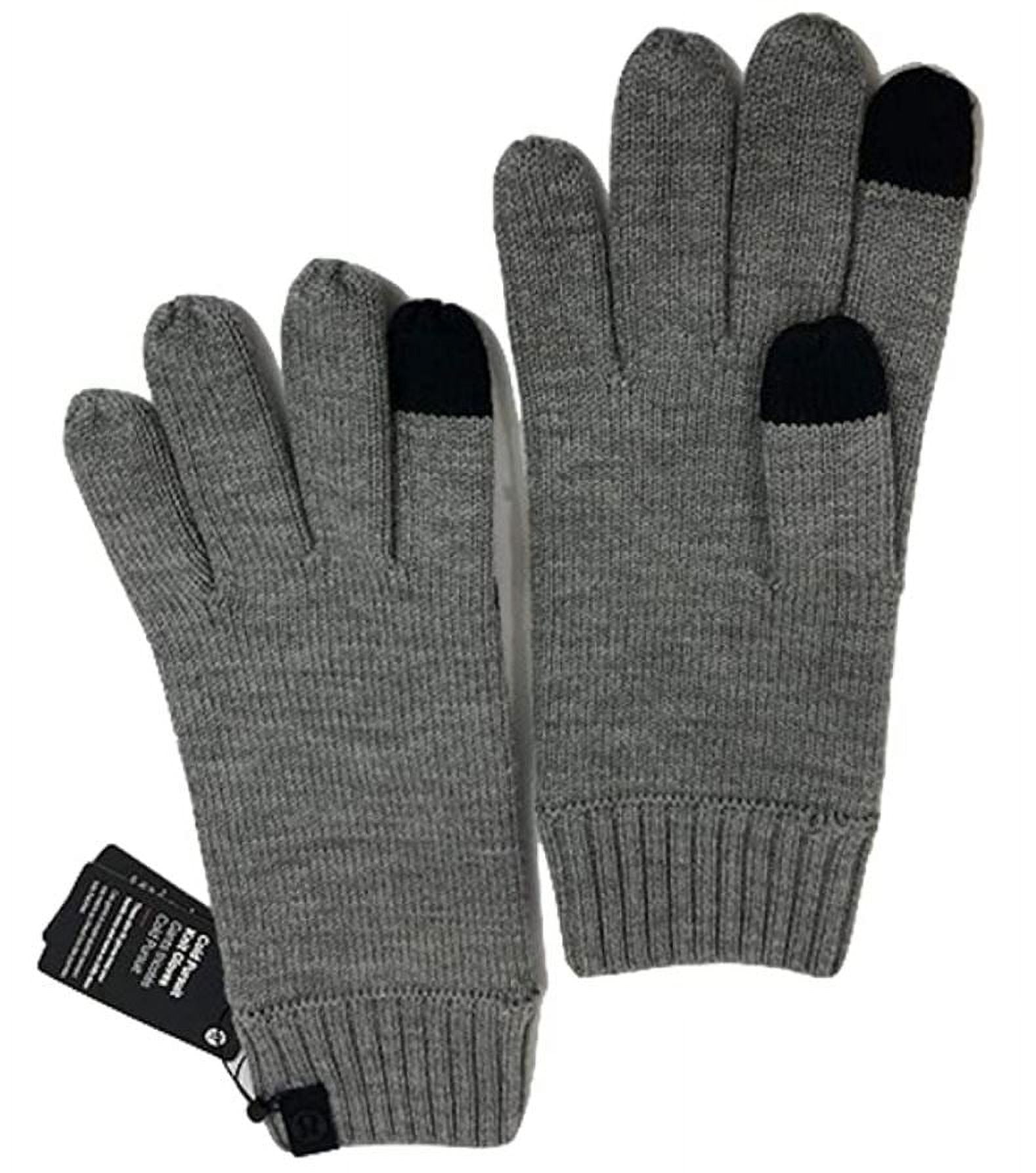 Lululemon Athletica Men's Cold Pursuit Small/Medium Knit Gloves Heathered  Core Medium Gray 