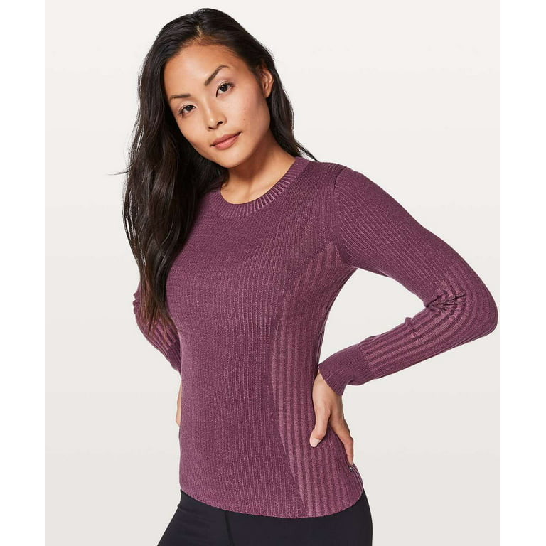 Lululemon Athletica Women's Feeling Balanced Merino Wool Sweater (4,  Maroon) 