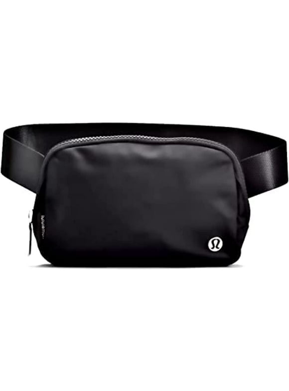 Lululemon Everywhere Black Belt Bag, 7.5 x 5 x 2 inches