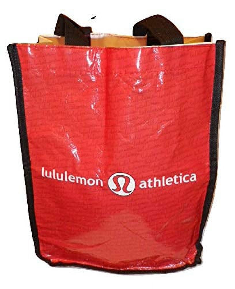 Lululemon Red with Graphic Print Small Reusable Tote Carryall Gym Bag 