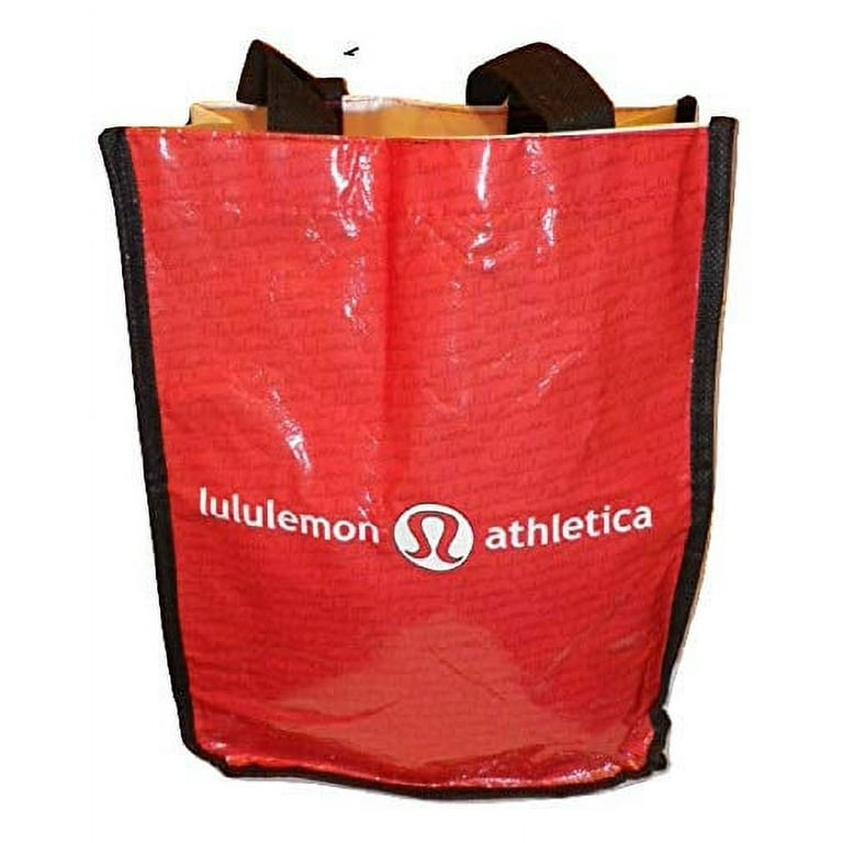Lululemon Red with Graphic Print Small Reusable Tote Carryall Gym Bag 