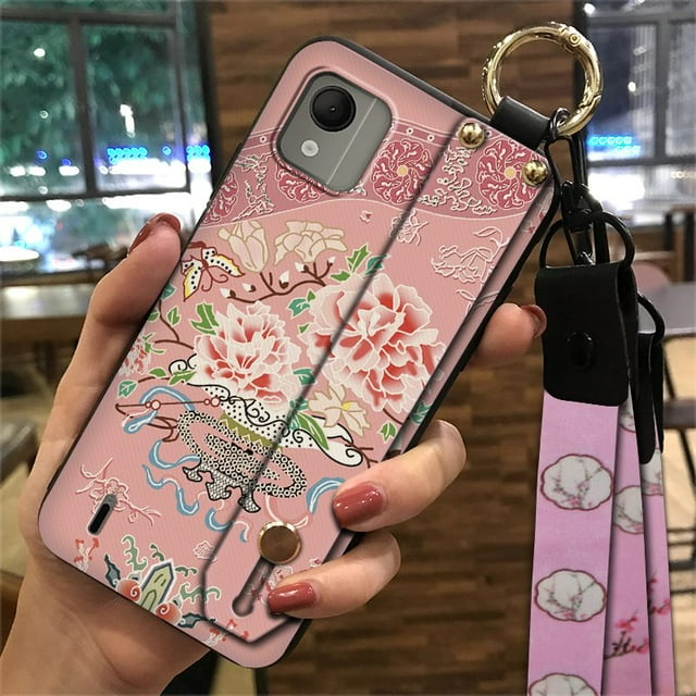 LulumiPhone Case For Nokia C110 4G, Wristband Antidust mobile case