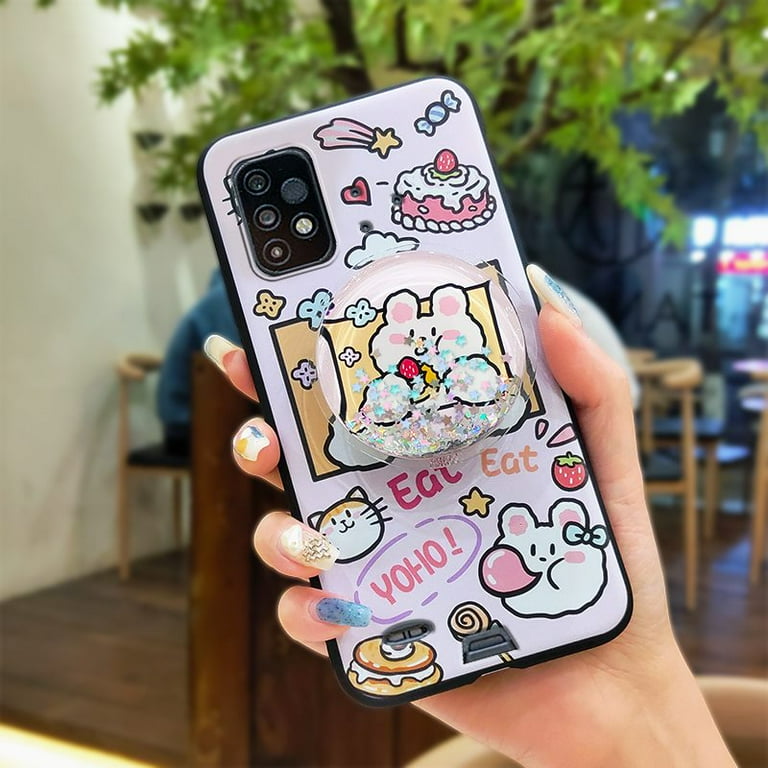 Lulumi Phone Case For UMIDIGI Bison GT2 GT2 Pro Durable quicksand Anti knock Dirt resistant Soft Case Skin feel silicone cell phone case phone cover Kickstand phone case protective TPU Walmart