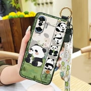 Lulumi-Phone Case For Xiaomi Redmi K40 Gaming Edition/POCO F3 GT, Back Cover panda protective Cartoon cell phone case Wrist Strap cell phone cover Durable Shockproof Soft case