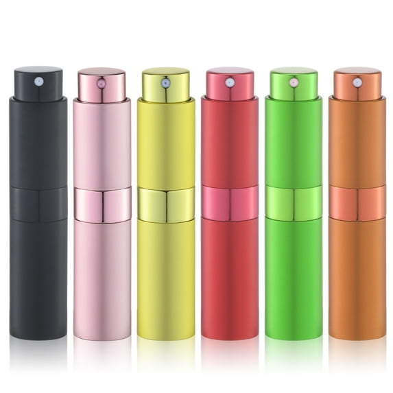 Lulupack 8ml Perfume Atomizer, Cologne Travel Spray Bottle, Refillable Portable Sprayer(6pcs, Multicolor-2)
