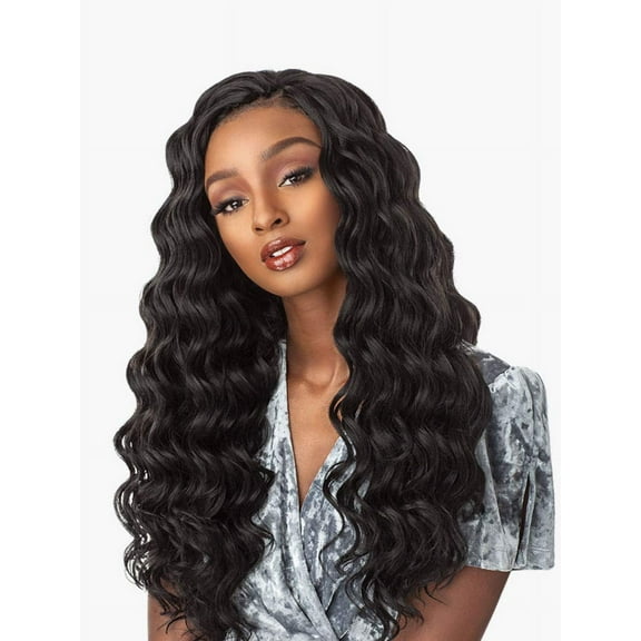 Lulutress Crochet Braid Ocean 18" (4-Pack) (#1B Off Black)