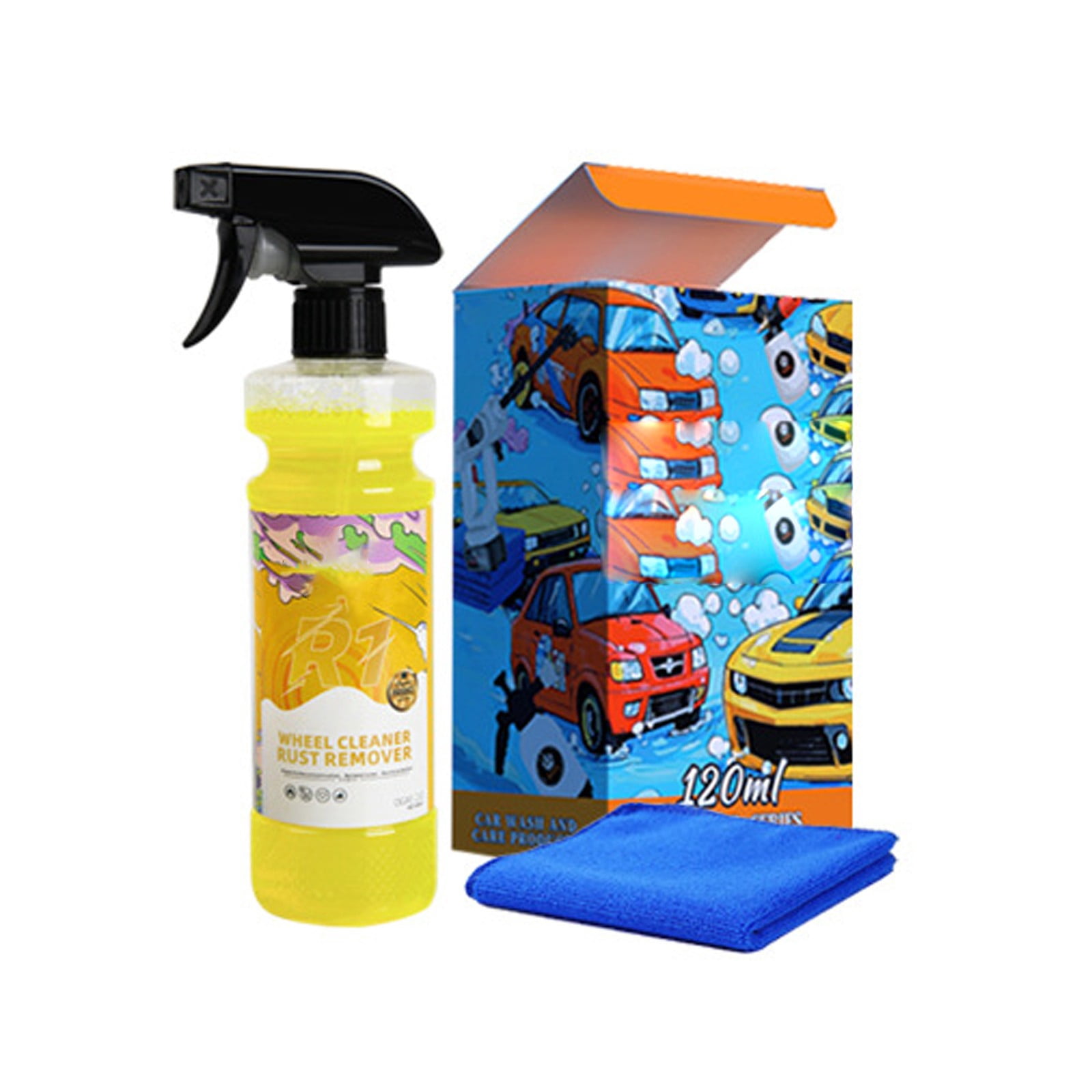 Luluy 120Ml Wheel Cleaner, Iron Removal Spray For Car Detailing, Cleans ...