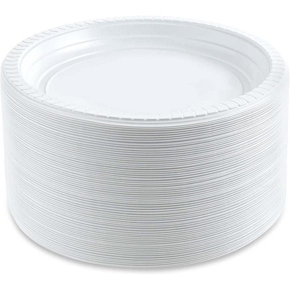 Luluy Round Disposable And Microwavable Party Plates, 6", 100 Count,Plates And Bowls Sets,Dinnerware Sets
