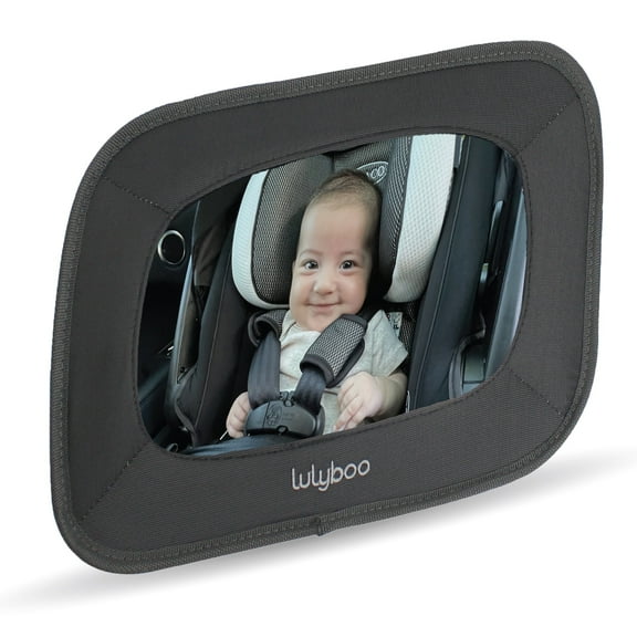 LulyBoo Adjustable Baby Car Mirror for Rear Facing Baby, Gray