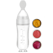 LulyBoo Squeeze Soft Tip Silicone Spoon Feeder, Clear
