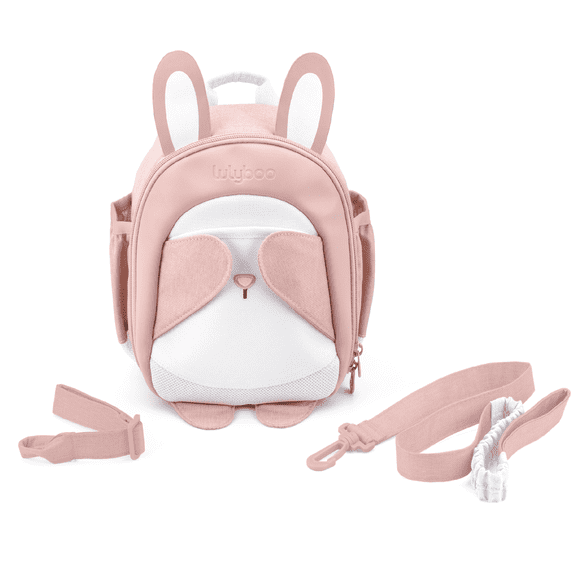 LulyBoo Toddler Safety Harness Backpack with Detachable Leash, Bunny