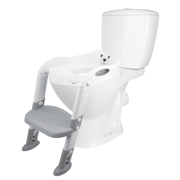 Lulyboo Bear Potty Ladder with Adjustable Step Stool- Great for Potty Training for Toddlers