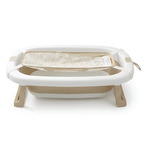 Lulyboo Collapsible Baby Bathtub with Sling - Clay