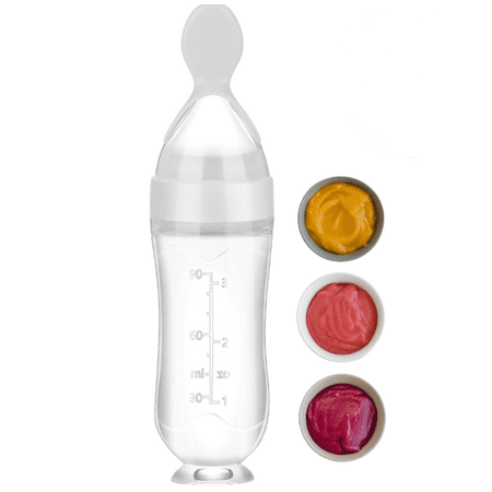 LulyBoo Squeeze Soft Tip Silicone Spoon Feeder, Clear