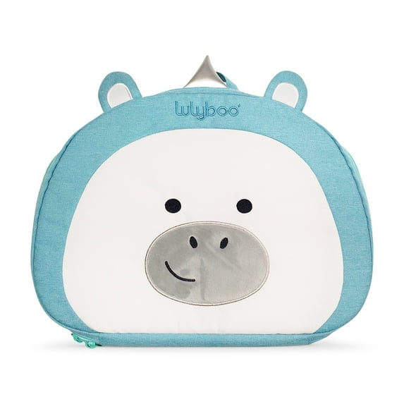 Lulyboo Toddler Travel Activity Tray and Backpack with Firm Writing Surface Built In Cup Holder 7 Storage Pockets Tablet Window - Unicorn