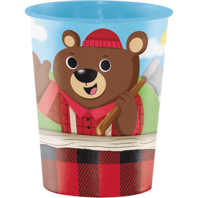 LumBear Jack Plastic Keepsake Cups, 8 count