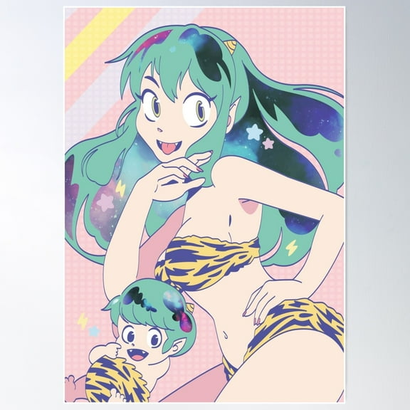 Lum Invader Urusei Yatsura Lamu Poster Wall Art, Modern Wall Decor For Living Room Bedroom, 8x12 UNFRAMED