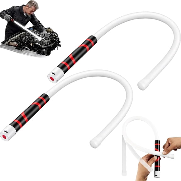 Luma Chord Flex Light, Flexible Led Flashlight Stick, 30" Bendable Mechanic Work Light, 3 Brightness Levels for Car Repairs, Mechanical Inspection & Tight Spaces(2pcs)