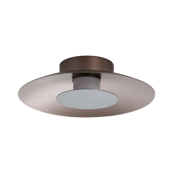 Yep by Golden Lighting Luma Integrated LED Flush Mount in Coffee Silver and Graphite accent